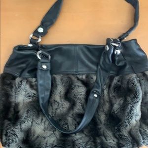 B makowsky faux fur purse